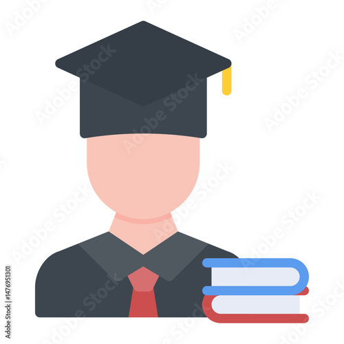 Scholar Male Line Color Icon