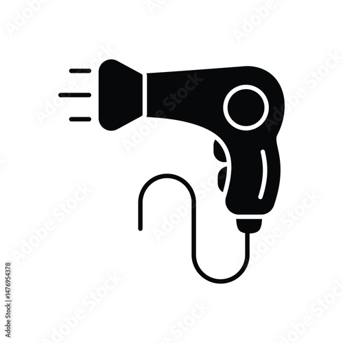 Hair Dryer Icon vector stock illustration