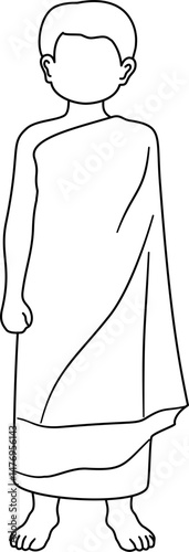 faceless islamic pilgrimage outline coloring