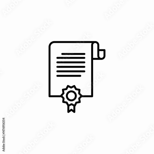diploma certificate icon sign vector