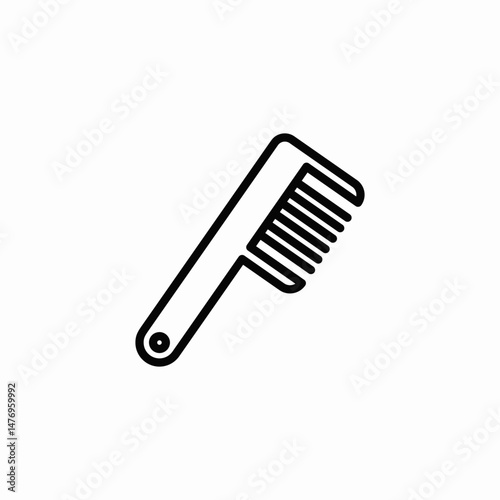 hair comb icon sign vector
