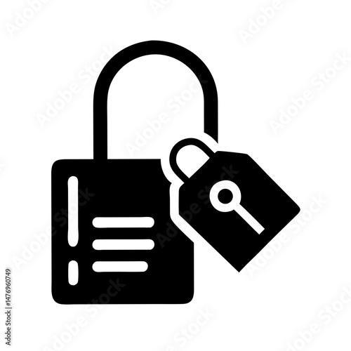 set of locks icon of Silhouettes Vector Art