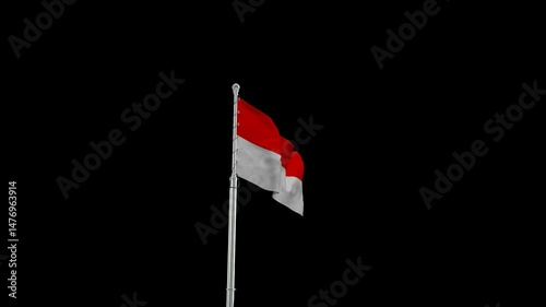 Waving Indonesia Flag Animation | Perfect for Video Projects
