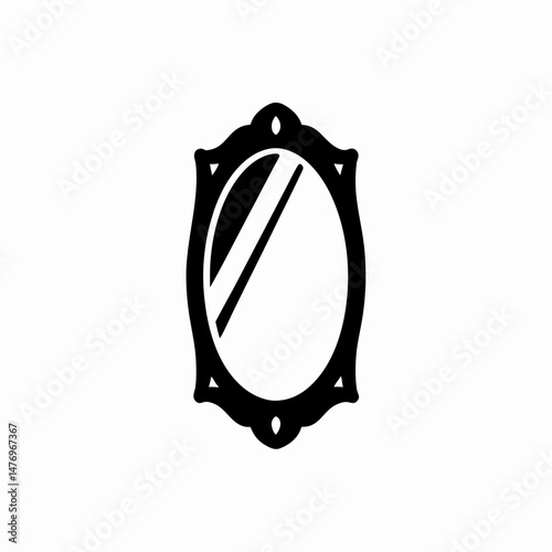 Elegant Standing Mirror Icon for Decor and Beauty Design