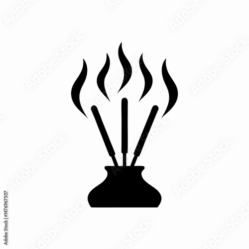 Aromatic Incense Sticks Icon for Meditation and Wellness Design