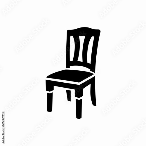 Stylized Illustration of a Chair with an Artistic Design on White Background

