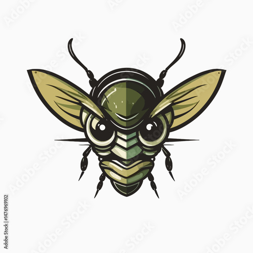 cool-green-insect-vector-illustration-detailed-bug-artwork-graphic-design-for-t-shirts-logos-stickers-and-more-unique-cartoon-insect-art illustrated-green-insect-vector-image