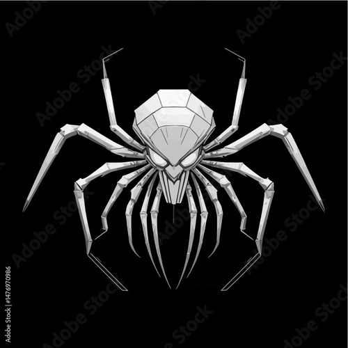 Spider-Skull-Drawing-Geometric-Design-Creepy-Crawly-Art-Detailed-Spider-Illustration-Modern-Graphic-Tattoo-Design-Halloween-Inspiration-Dark-Art