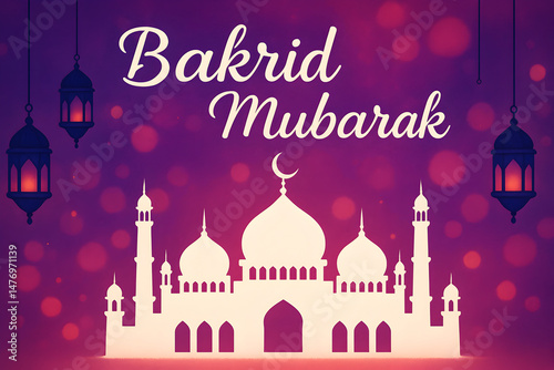 Simple Bakrid Mubarak Card: Celebrate Eid al-Adha