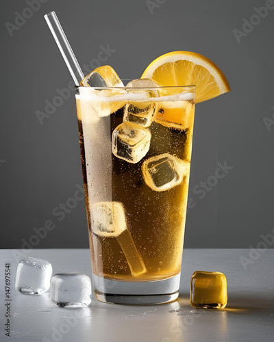 cold drink, soft drink, fizzy drink, soda glass, ice cubes, chilled beverage, refreshing drink, summer drink, carbonated drink, sparkling soda, cool drink, fizzy soda, soda bubbles, cold soda, beverag