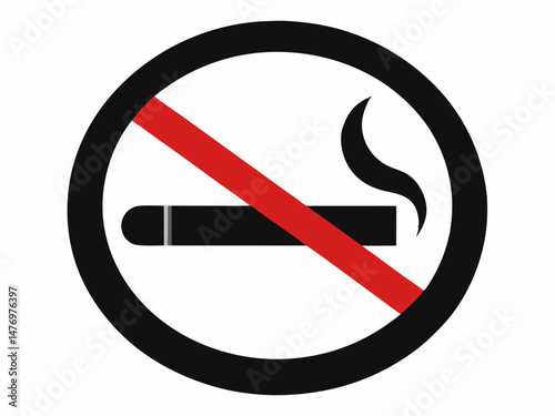 No smoking sign,No smoking area sign silhouette vector illustration