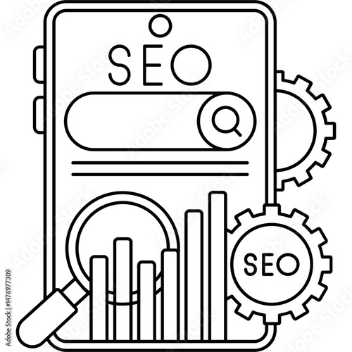 SEO Chart Icon � Growth Analytics, Ranking, and Search Optimization