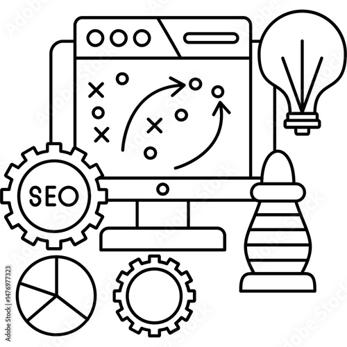 Web Strategy Icon � Digital Planning, SEO, and Content Development