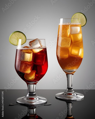 cold drink, soft drink, fizzy drink, soda glass, ice cubes, chilled beverage, refreshing drink, summer drink, carbonated drink, sparkling soda, cool drink, fizzy soda, soda bubbles, cold soda, beverag