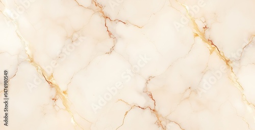 Elegant warm toned marble texture with cream and gold veins for luxurious designs