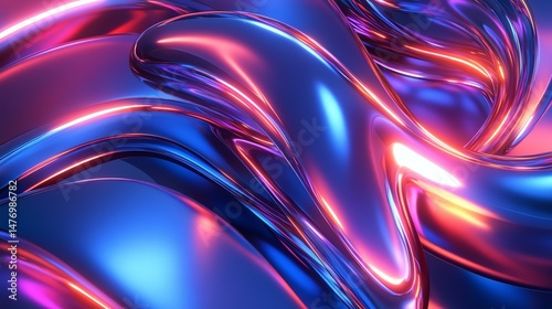 The photo features an abstract background with blended shades of blue and pink. It presents a colorful and artistic backdrop.