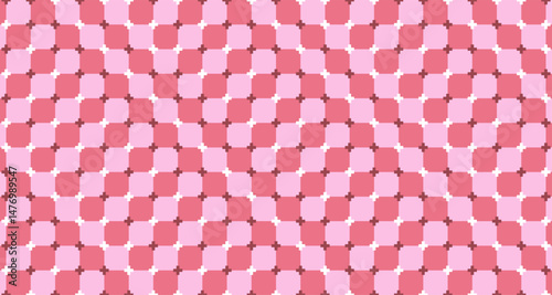 Hypnotic geometric background with optical illusion effect. Pixel art style illustration with psychedelic and abstract pattern.
