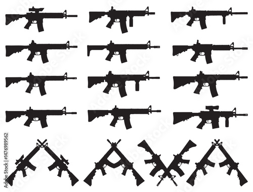 AR-15 GUNS SILHOUETTE