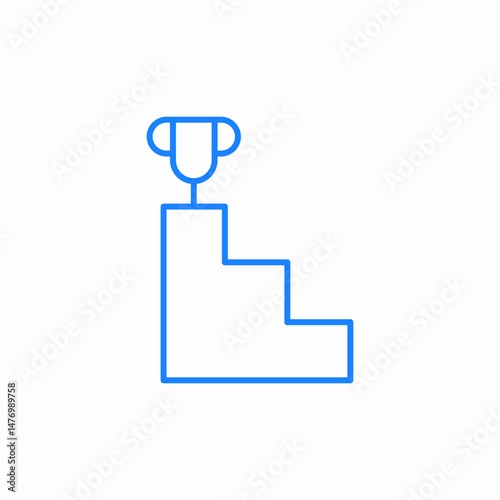 award stairs icon sign vector