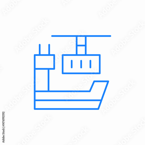 cargo ship icon sign vector
