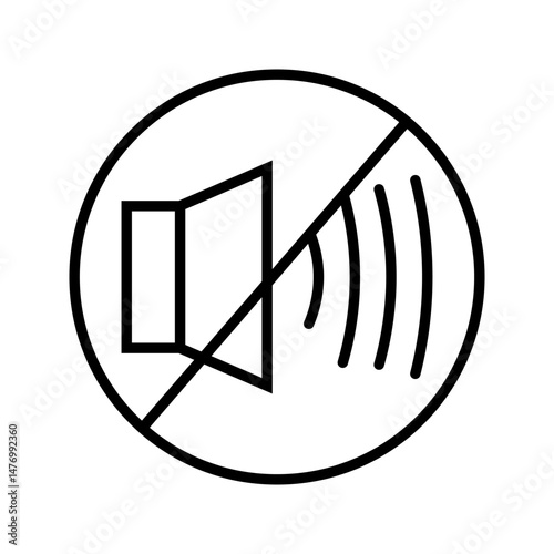 no sound icon white on background