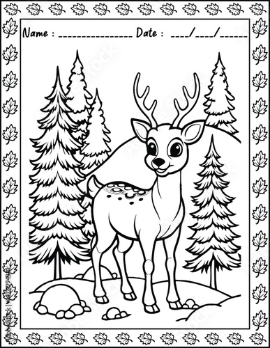 Santa Claus Christmas Coloring Pages.  High resolution (300 DPI), ready to print on standard 8.5x11 inch paper With No Bleed, Black and White Vector illustration AI, EPS, PNG, JPEG.