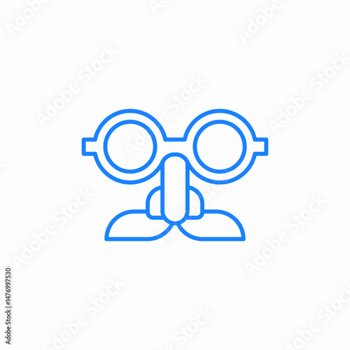 disguise glasses icon sign vector