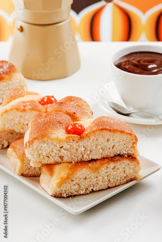 catalan coca de sant joan and hot chocolate delight