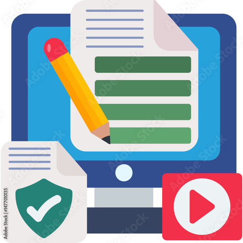 Online Content Writing on Tablet