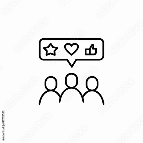 social engagement icon sign vector
