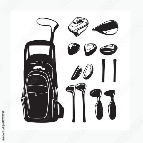 set of tools for golf