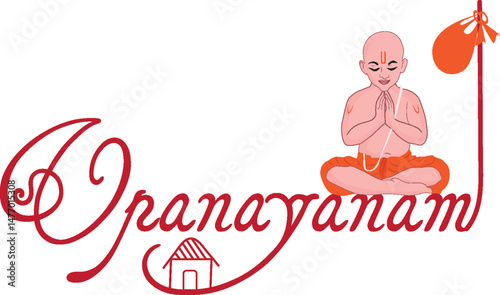 Upanayanam ceremony english calligraphy