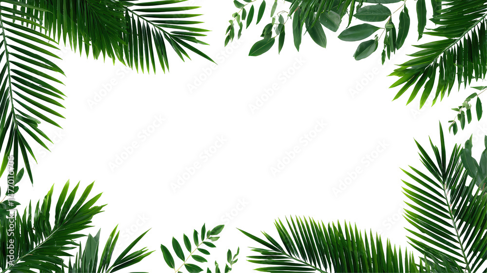  Palm Leaves Frame – Transparent Background