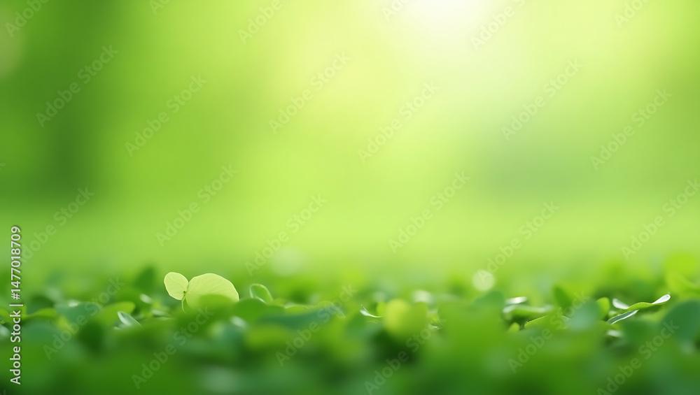 Serene Green Nature Background Lush Foliage and Soft Sunlight Serene Green Nature Background Lush Foliage and Soft Sunlight