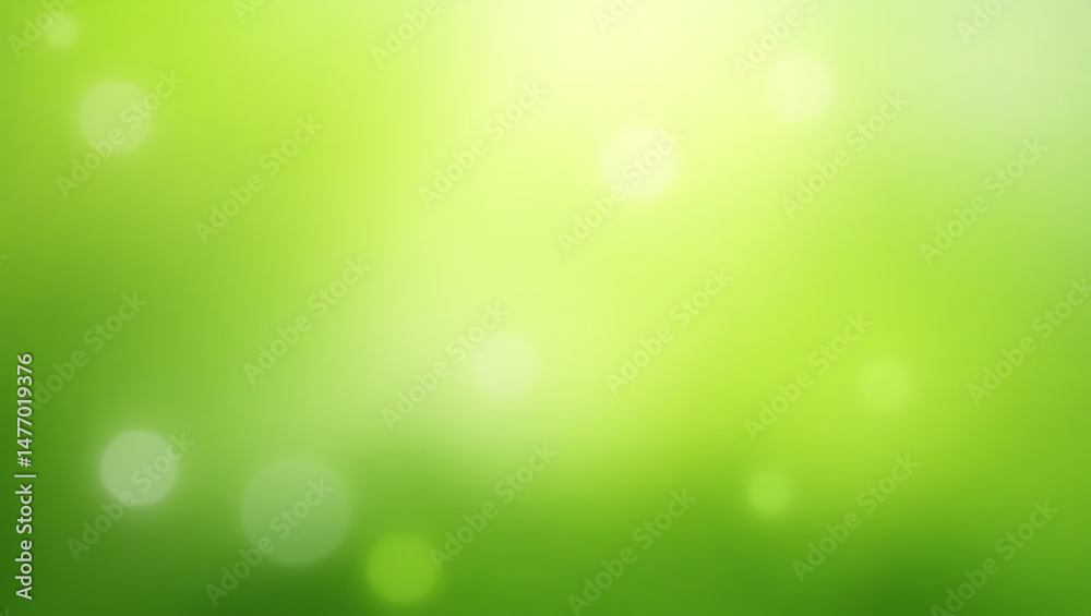 Vibrant Green Abstract Background with Soft Bokeh Lights Vibrant Green Abstract Background with Soft Bokeh Lights