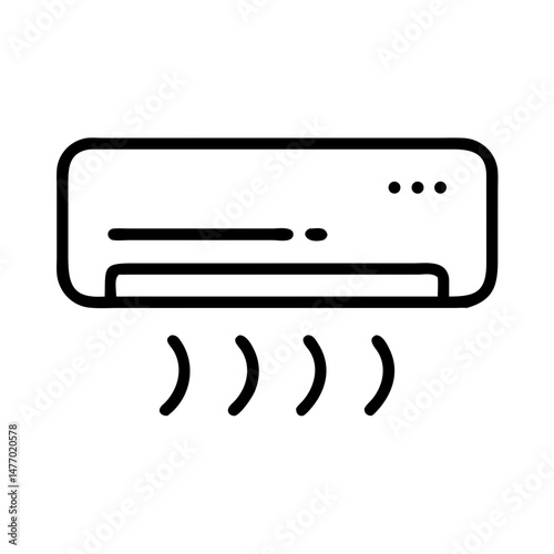 Air conditioner icon in outline style