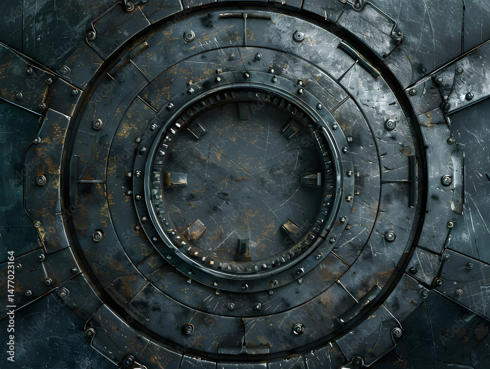 Fototapeta premium Dark Scratched Metal Sheet Texture