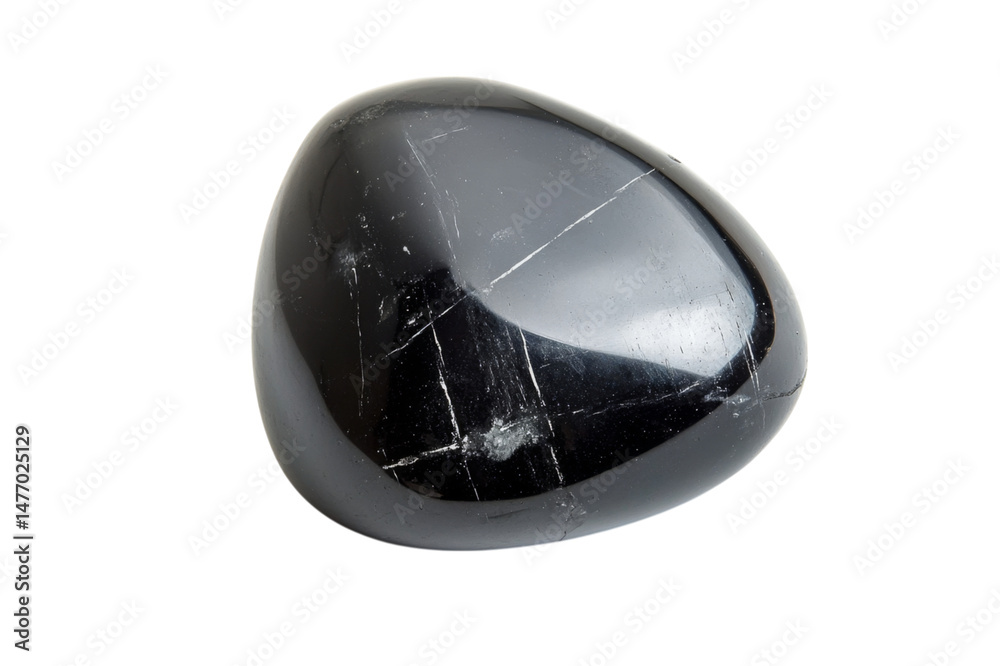 Stunning Polished Black Stone . Transparent background PNG Stunning Polished Black Stone . Transparent background PNG