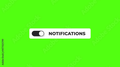 Toggle Notifications Switch – Motion Graphic Element