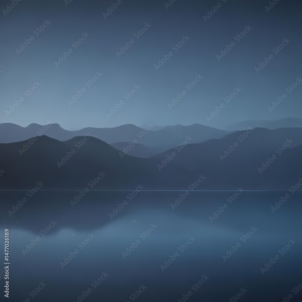 Fototapeta premium Calming blue gradient, dark to light, smooth texture, dark, elegant, relaxing