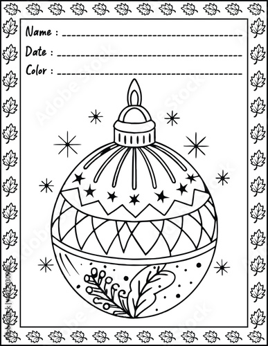 Bold and Easy Christmas Coloring Pages For Kid and adult.  
High resolution (300 DPI), 
Ready to print on standard 8.5x11 inch paper With No Bleed, 
Black and White. 
Vector illustration AI, EPS, PNG,