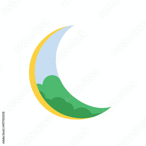 half moon vector file 