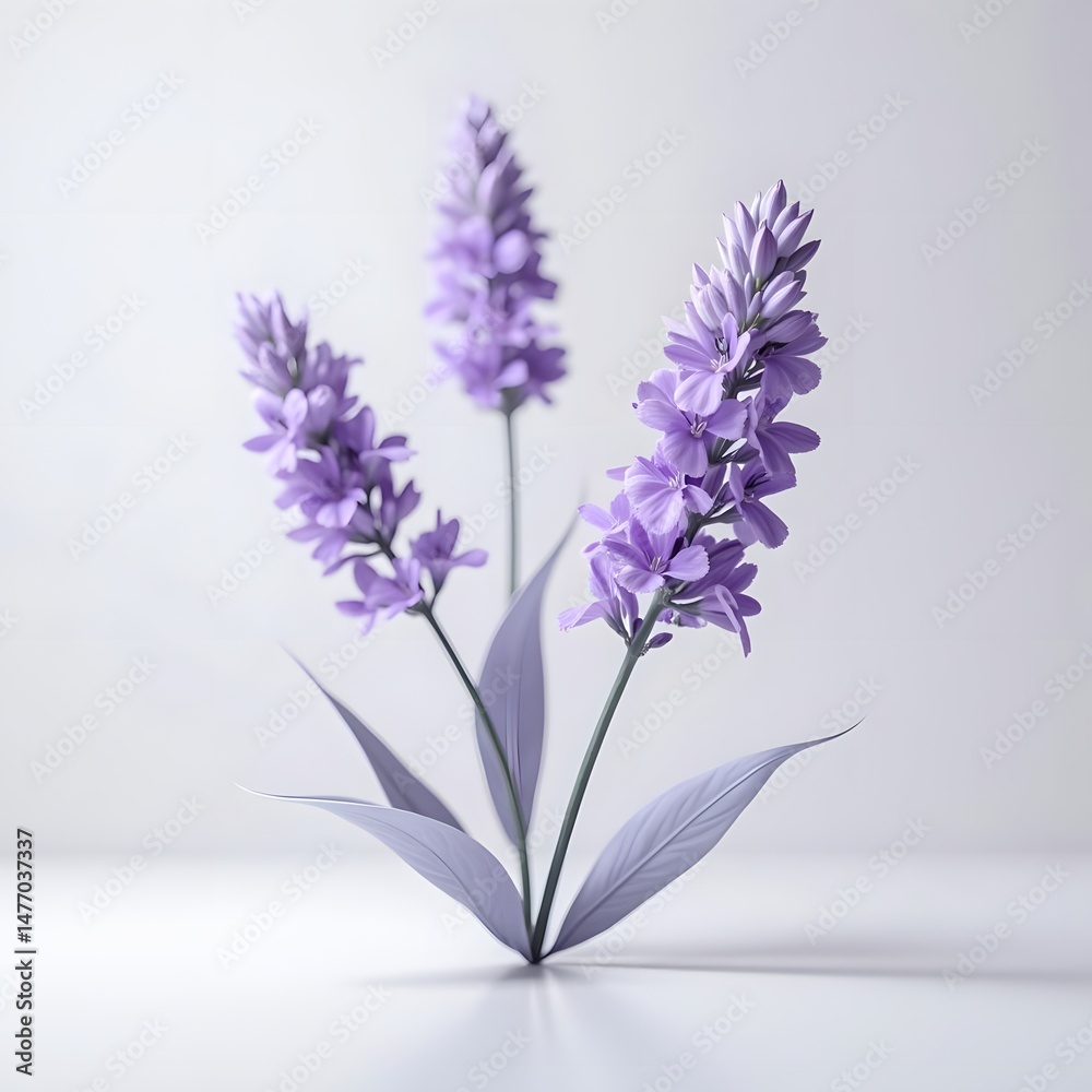Naklejka premium Ethereal Lavender Blooms in Graceful Levitation