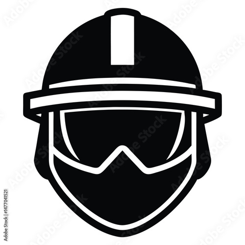 Construction worker element isolated heavy-duty flashlight on white background