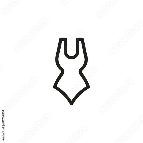Swim Suit icon vector. Linear style sign for mobile concept and web design. Swim Suit  symbol illustration. Pixel vector graphics - Vector.	
