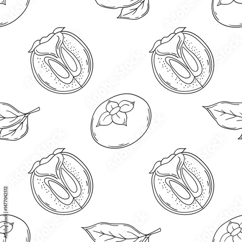 Pattern for textile or kitchen in hand draw style. Monochrome pattern