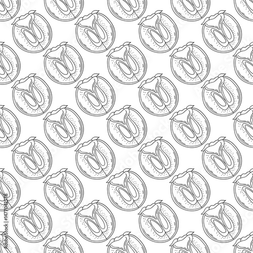 Pattern for textile or kitchen in hand draw style. Monochrome pattern