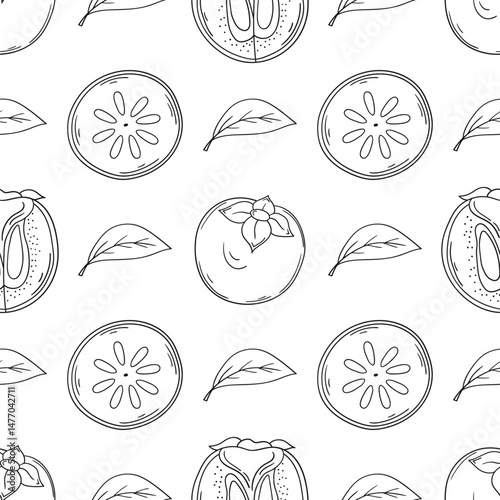 Pattern for textile or kitchen in hand draw style. Monochrome pattern