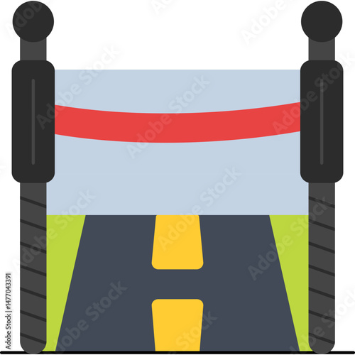 Race Finish Line Icon � Endline, Athletics, Running Track