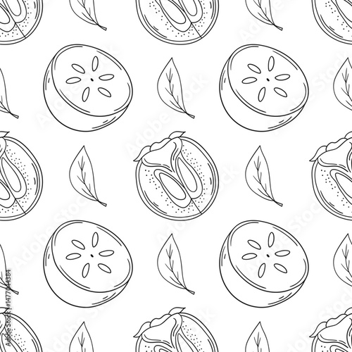 Pattern for textile or kitchen in hand draw style. Monochrome pattern